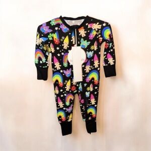 Bamboo Necessities Trolls/Furby zippy with headband